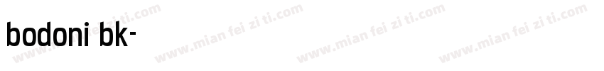 bodoni bk字体转换